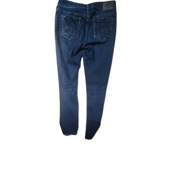 Silver Suki Men Size 29w x34L Blue Demin Elyse Straight Jeans