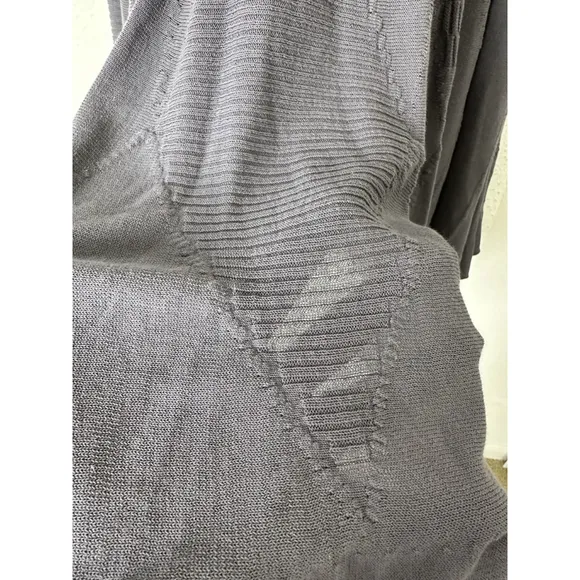Sita Murt Cotton Knit A-line Midi Dress EU 46 US 16/XL Gray Luxurious Old Money