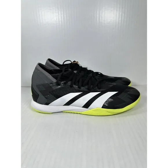 Size 10 adidas Men Predator Accuracy Injection.3 Indoor Soccer Shoe Black IG6271