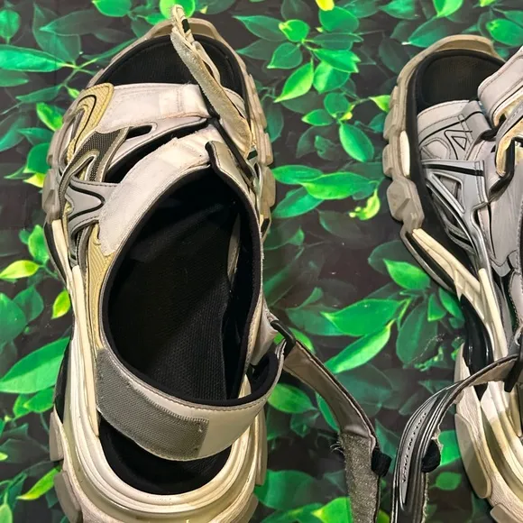 Size 10 Balenciaga Track Sandal Grey