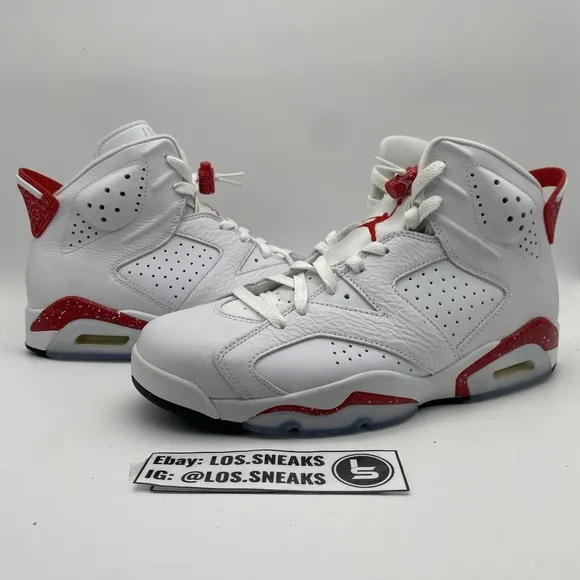 Size 10 - Jordan 6 White and University Red 2022 (CT8529-162)