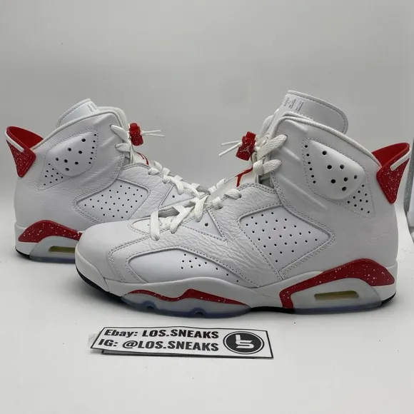 Size 10 - Jordan 6 White and University Red 2022 (CT8529-162)