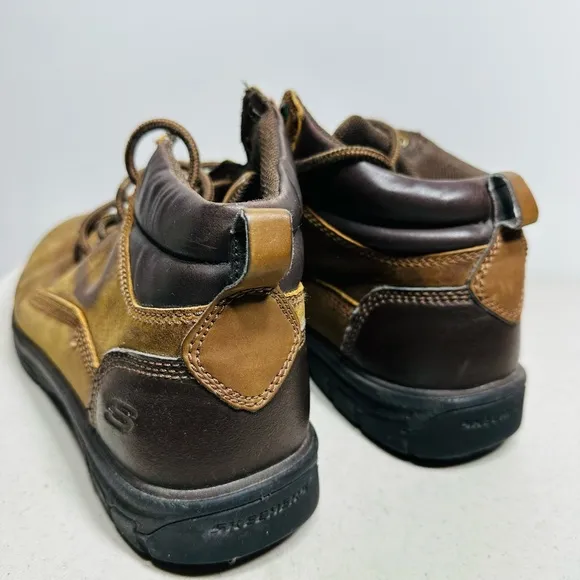 Skechers Boots Mens 10,5Relaxed Fit Segment Garnet Ankle Chukka Boot 65573 Brown