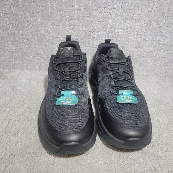 Skechers D'lux Walker 2.0 232719WW Mens Size US 14 Black Athletic Sneaker Shoes