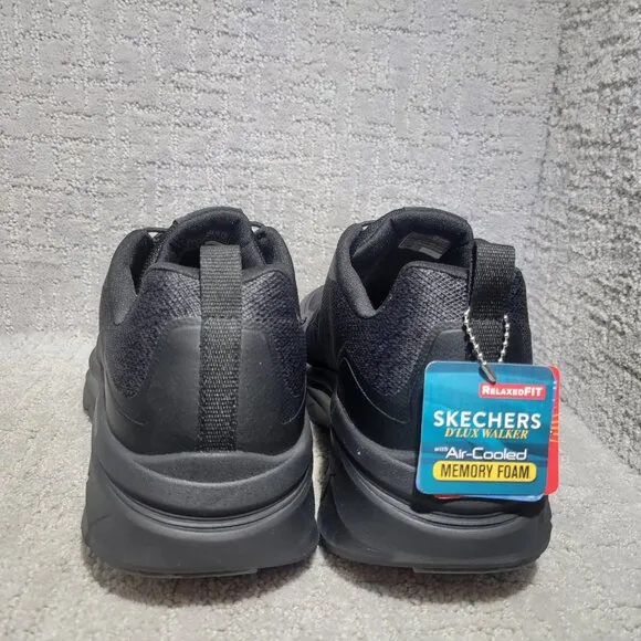 Skechers D'lux Walker 2.0 232719WW Mens Size US 14 Black Athletic Sneaker Shoes