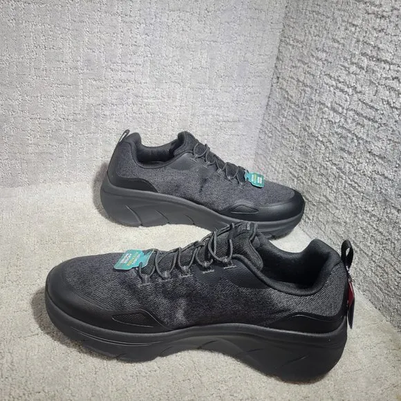 Skechers D'lux Walker 2.0 232719WW Mens Size US 14 Black Athletic Sneaker Shoes