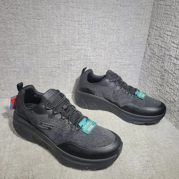 Skechers D'lux Walker 2.0 232719WW Mens Size US 14 Black Athletic Sneaker Shoes