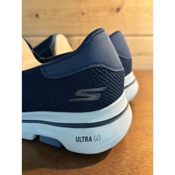 Skechers Men 9 Extra Wide “Go Walk 5” Air Cool Insole Cushioned Navy Slip On New
