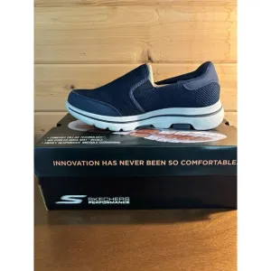 Skechers Men 9 Extra Wide “Go Walk 5” Air Cool Insole Cushioned Navy Slip On New