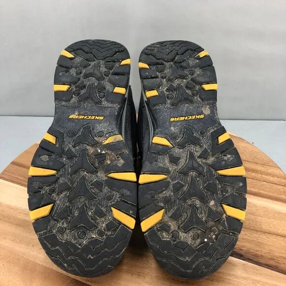 Skechers Pacifico Waterproof Hiking Boots Mens 9 Gray‎ Black Outdoor Trail Ankle