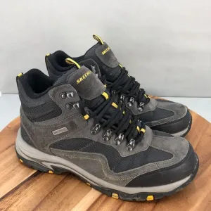 Skechers Pacifico Waterproof Hiking Boots Mens 9 Gray‎ Black Outdoor Trail Ankle