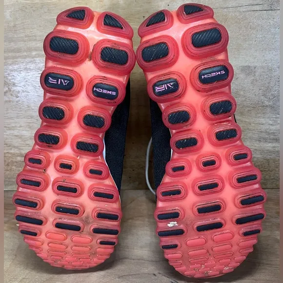 Skechers Skech Air 2 Aim High Womens Size 8 Running Shoes Black Hot Pink