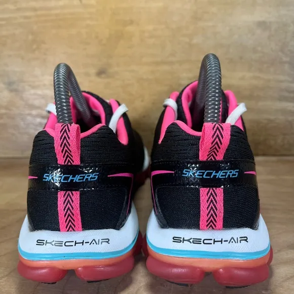Skechers Skech Air 2 Aim High Womens Size 8 Running Shoes Black Hot Pink