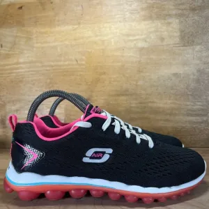Skechers Skech Air 2 Aim High Womens Size 8 Running Shoes Black Hot Pink