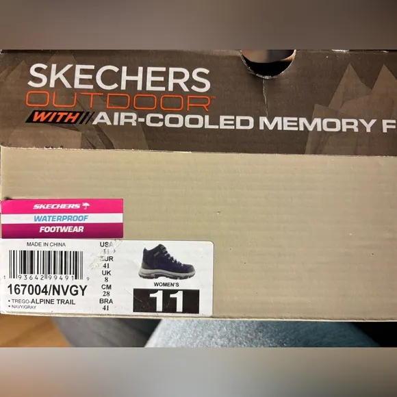 Skechers Women's Trego Alpine Trail Waterproof Boots Size 11 NIB, NWT