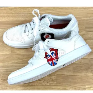 SKECHERS X ROLLING STONES Shoes CLASSIC CUP-EURO LICK White LEATHER Mens Sz 10.5