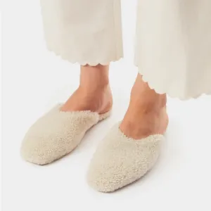Sleeper Shearling Slide Slippers in Cream Sheepskin Women’s Size EU 39 US 8.5-9