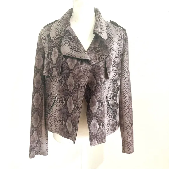 Snakeskin Print Soft Women's Jacket