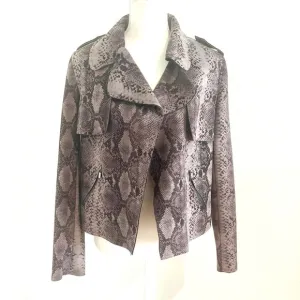 Snakeskin Print Soft Women's Jacket