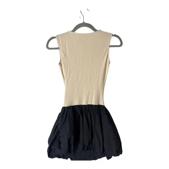 SNDYS Maya Bubble Mini Dress High Neck Party Minimalist Classy Academia XS