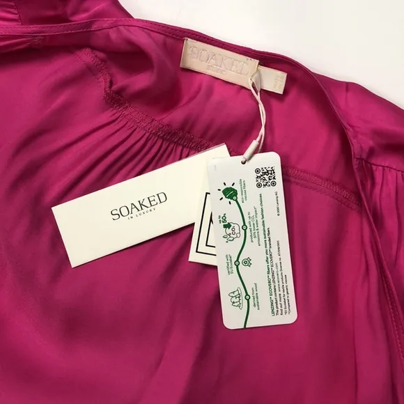 Soaked in Luxury NWT Fuchsia Fedora Wrap Dress size Small