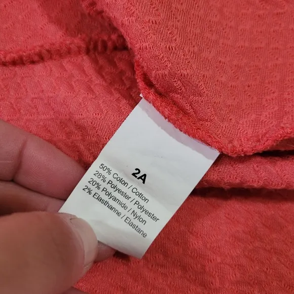 Sonia Rykiel Enfant Size 2a (2t) Coral Quilted Girls Dress with Heart Detail