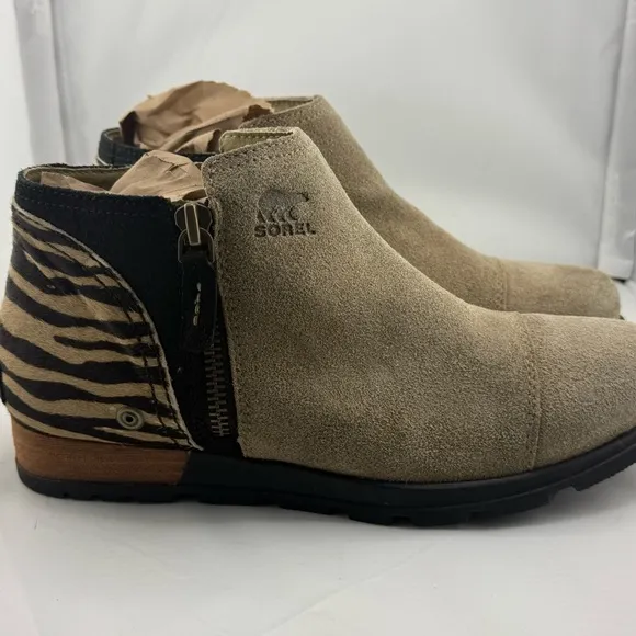 Sorel Ankle Boots in Tan and Black