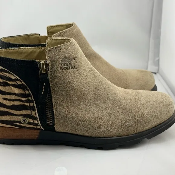 Sorel Ankle Boots in Tan and Black