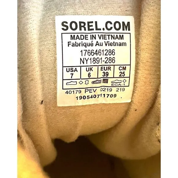 Sorel Cheyanne II Lace Waterproof Winter Snow Boots Youth SZ 7 Front Laces Lined