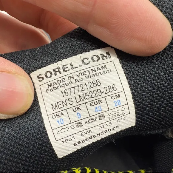 Sorel Conquest Boots Mens 10 OutDry Ankle Waterproof Shoes Hiking Winter Snow