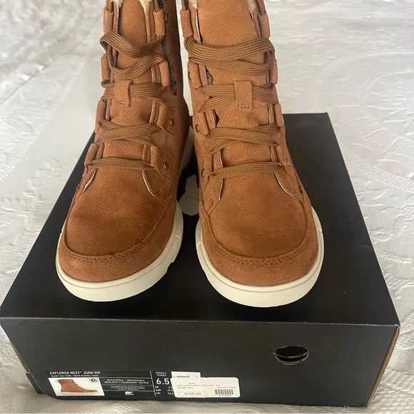 SOREL EXPLORER NEXT JOAN TAN BOOTS