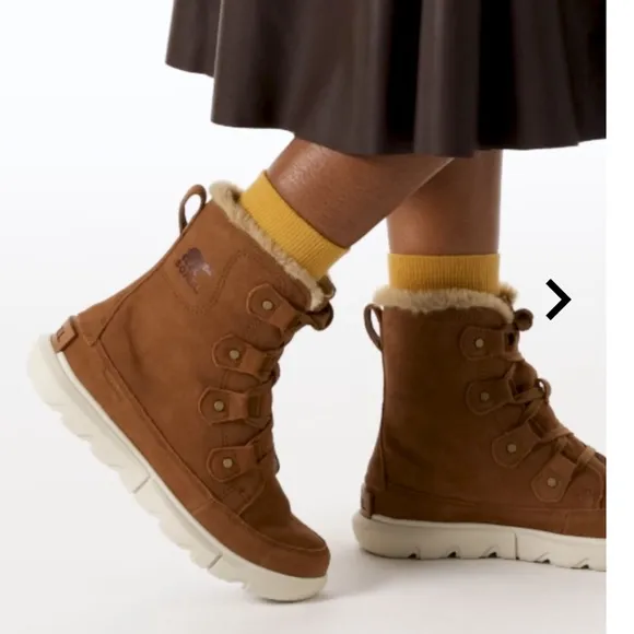 SOREL EXPLORER NEXT JOAN TAN BOOTS