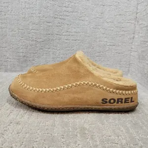 Sorel Falcon Ridge II Men's Size 8 US Tan Suede Fur Lined Slippers 1869741224