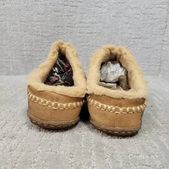 Sorel Falcon Ridge II Men's Size 8 US Tan Suede Fur Lined Slippers 1869741224