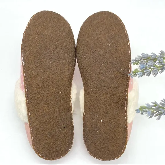 Sorel Girls Nakiska Slide II Slippers in Faux Pink Silver Stars size Youth 4 NEW