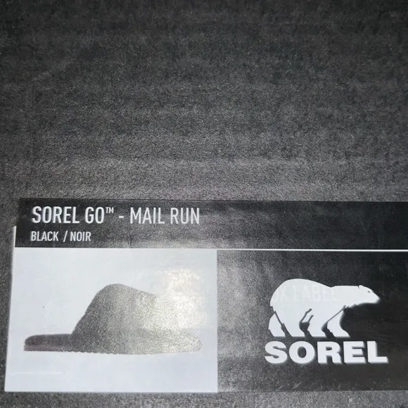 SOREL Go Mail Run Faux Fur Slide Slipper in Black Women's Size 12 NWT