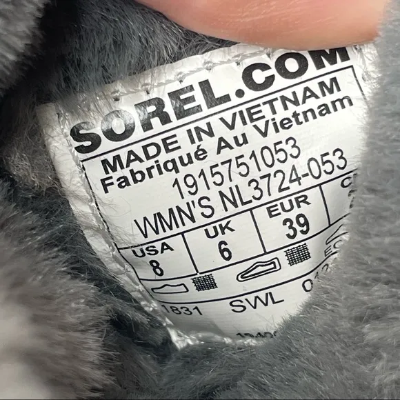Sorel Go-Mail Run Gray Slippers Size 8