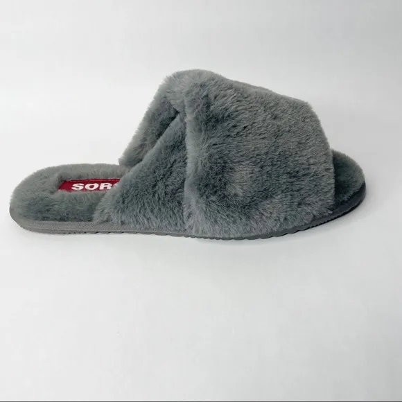 Sorel Go-Mail Run Gray Slippers Size 8