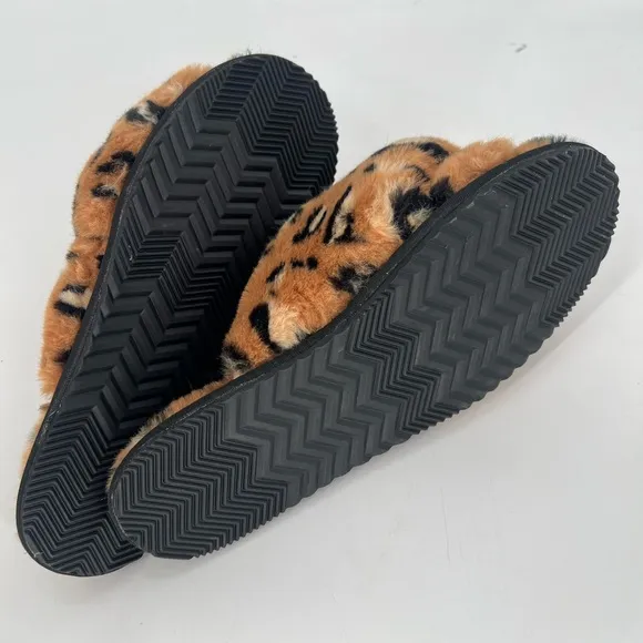Sorel Go Mail Run Leopard Faux Fur Slippers In Tawny Buff Black
