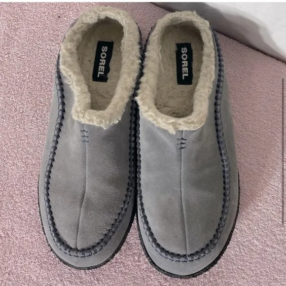 Sorel Grey Lanner Ridge Suede Slippers 8