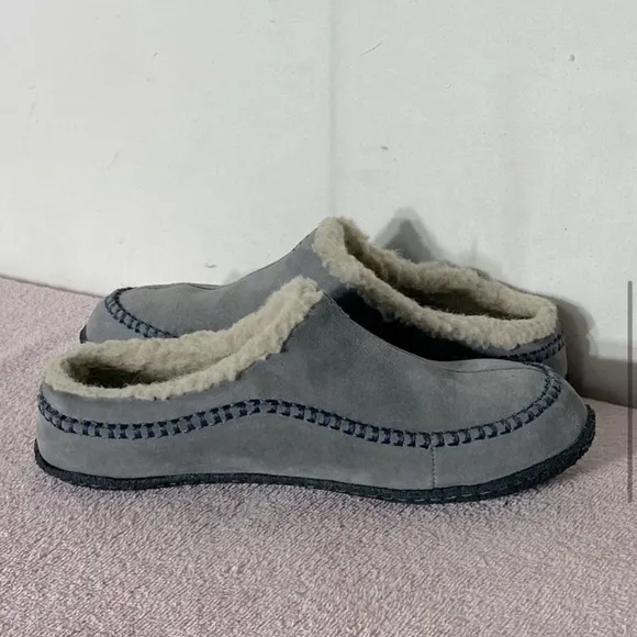 Sorel Grey Lanner Ridge Suede Slippers 8