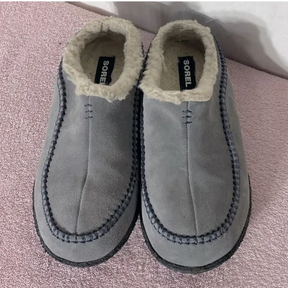 Sorel Grey Lanner Ridge Suede Slippers 8