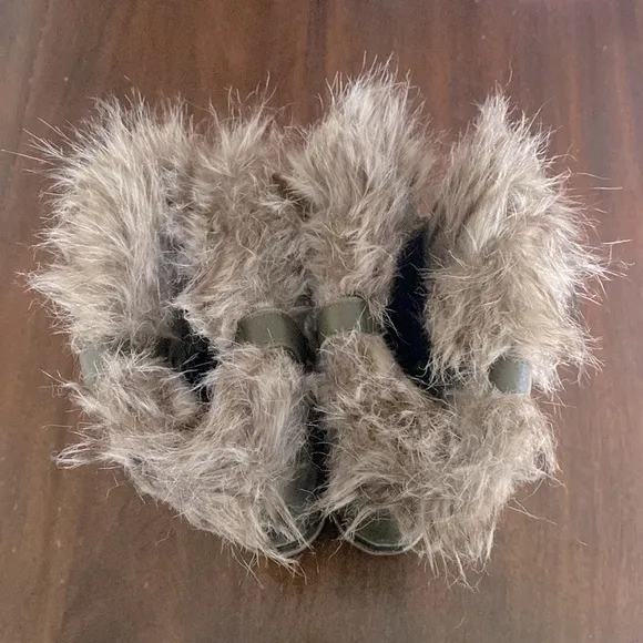 SOREL Joan of Arctic Army Green Leather Suede Women’s 8.5 Snow Boots