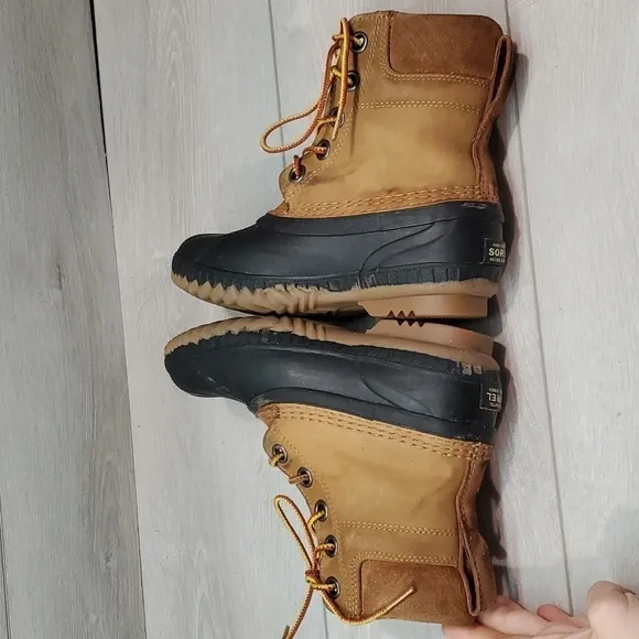 Sorel Kids Girls Outdoor Leather Rubber boots shoes sz 1