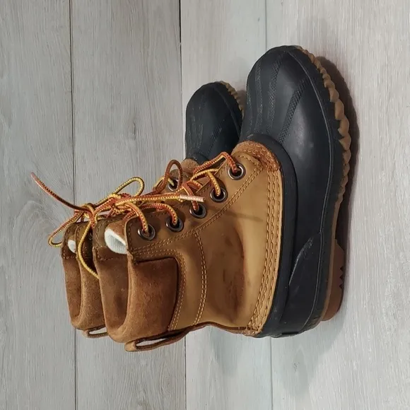Sorel Kids Girls Outdoor Leather Rubber boots shoes sz 1