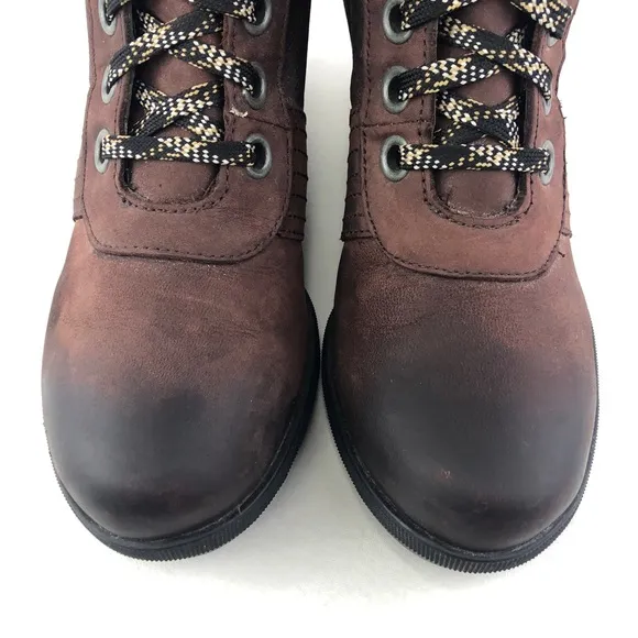 Sorel Lexie Canvas Pieced Wedge Ankle Boots 7