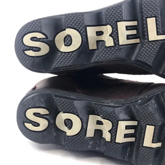Sorel Lexie Canvas Pieced Wedge Ankle Boots 7