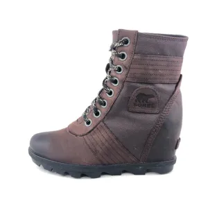 Sorel Lexie Canvas Pieced Wedge Ankle Boots 7