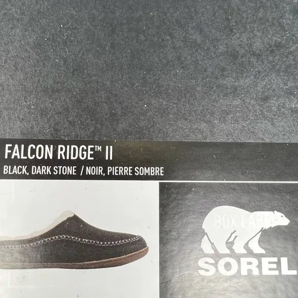 SOREL Mens Falcon Ridge II Slippers Black Dark Stone