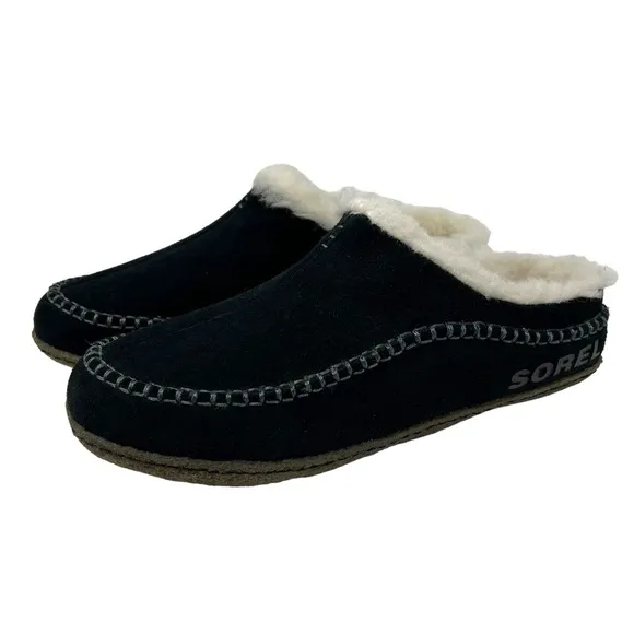 SOREL Mens Falcon Ridge II Slippers Black Dark Stone